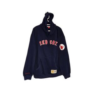 Mitchell & Ness Boston Red Sox City Collection Hoodie Navy Mens Size 2XL MLB